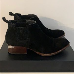 Alexander Wang black suede booties